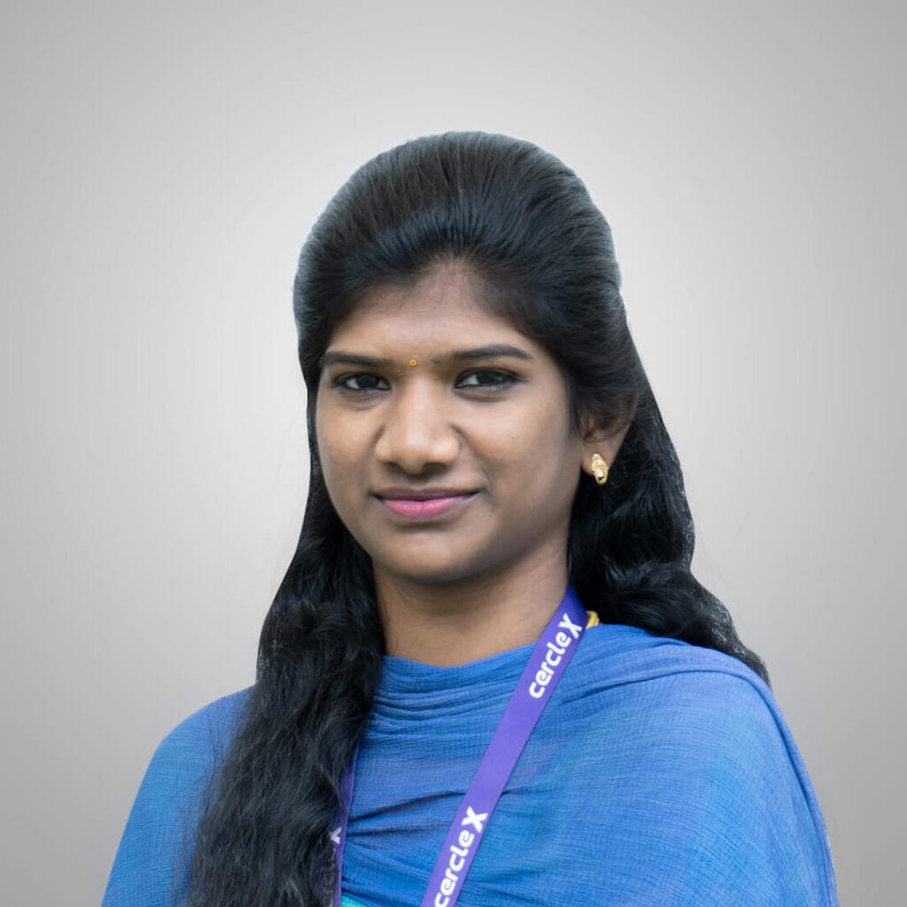Vidhya | Team Profile Picture | Cercle X | EPR | Sustainability | Waste Management | Smartbin